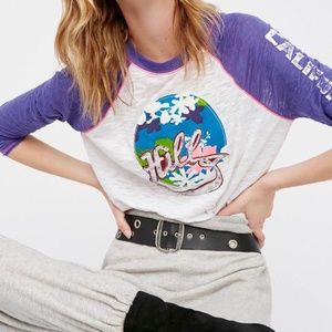 Free People California Baseball Tee Small